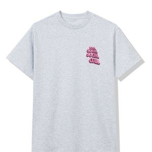 Antisocial Tshirts gray and yellow